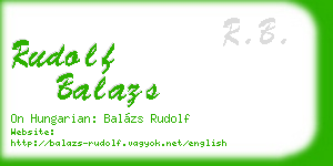 rudolf balazs business card