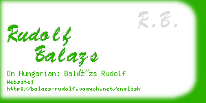 rudolf balazs business card
